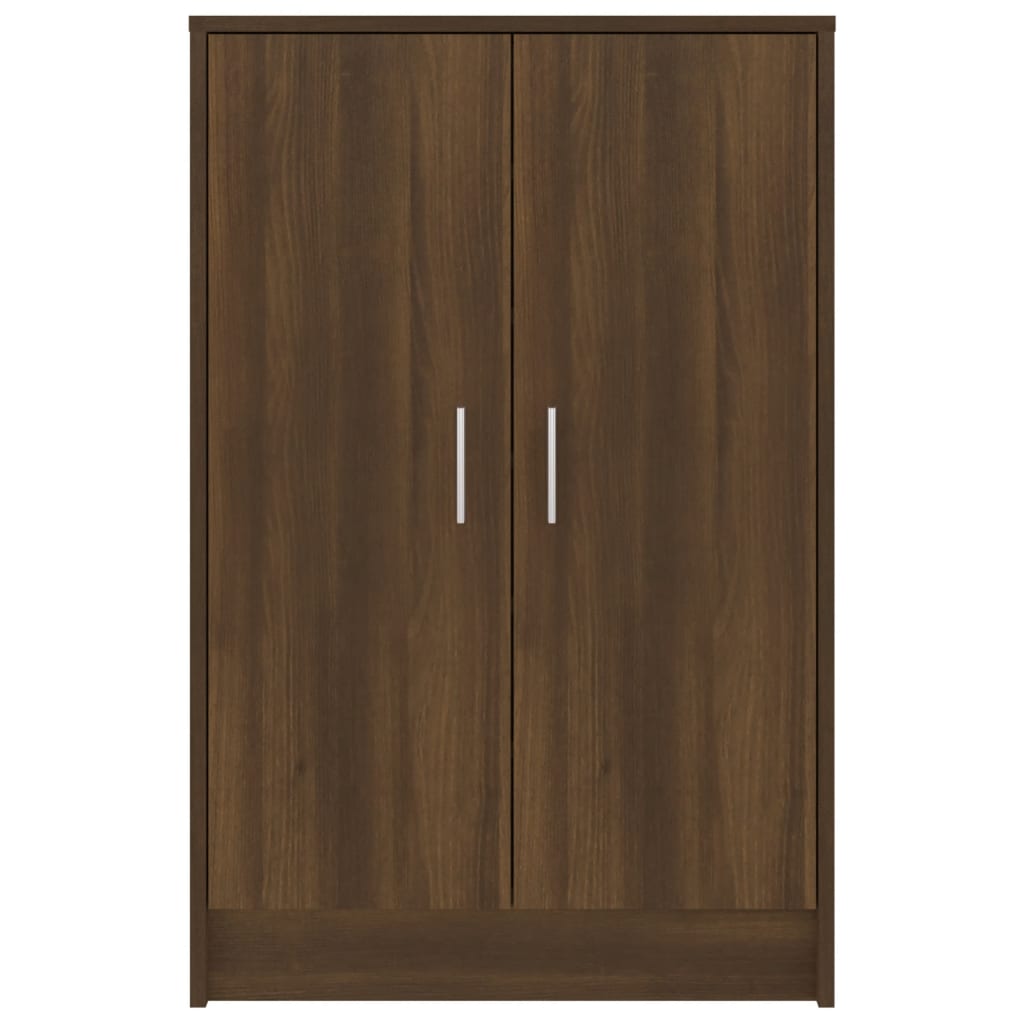 Schoenenkast 60x35x92 cm bewerkt hout bruin eikenkleur - AllerleiShop