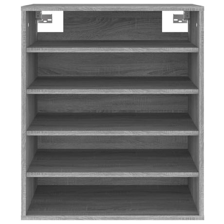 Schoenenkast 60x35x70 cm bewerkt hout grijs sonoma eikenkleurig - AllerleiShop