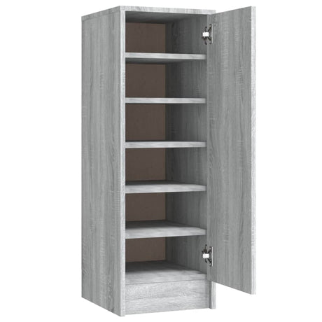 Schoenenkast 32x35x92 cm bewerkt hout grijs sonoma eikenkleurig - AllerleiShop