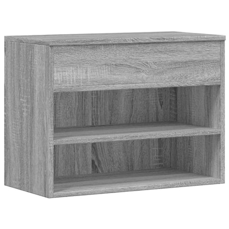 Schoenenbank 60x30x45 cm bewerkt hout grijs sonoma eikenkleurig - AllerleiShop