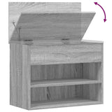 Schoenenbank 60x30x45 cm bewerkt hout grijs sonoma eikenkleurig - AllerleiShop