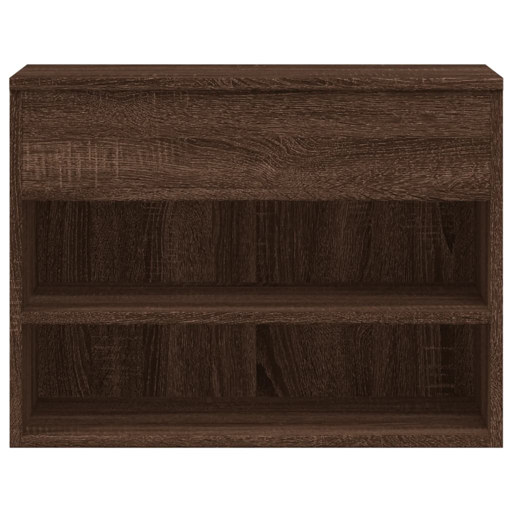 Schoenenbank 60x30x45 cm bewerkt hout bruin eikenkleur - AllerleiShop