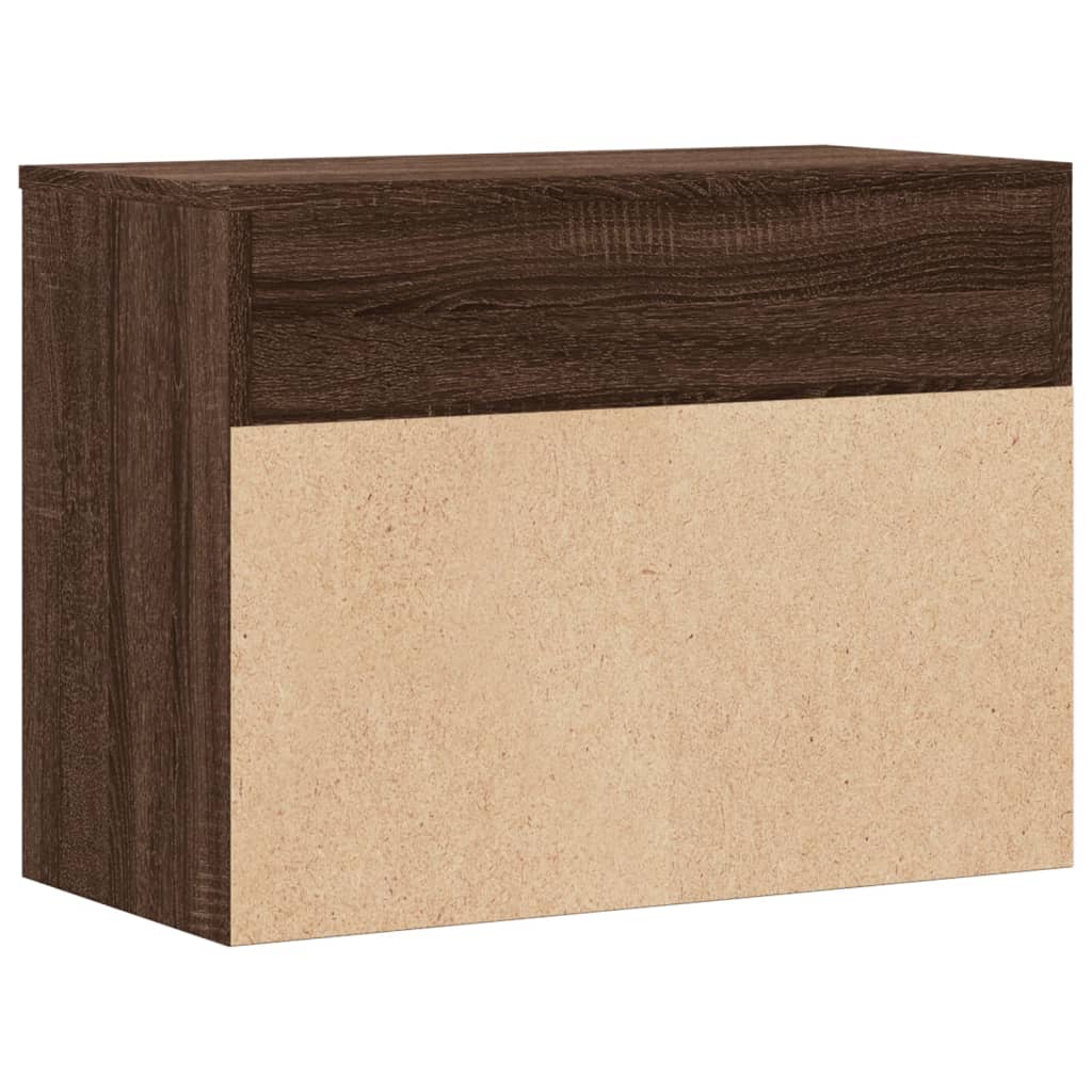 Schoenenbank 60x30x45 cm bewerkt hout bruin eikenkleur - AllerleiShop