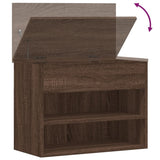 Schoenenbank 60x30x45 cm bewerkt hout bruin eikenkleur - AllerleiShop