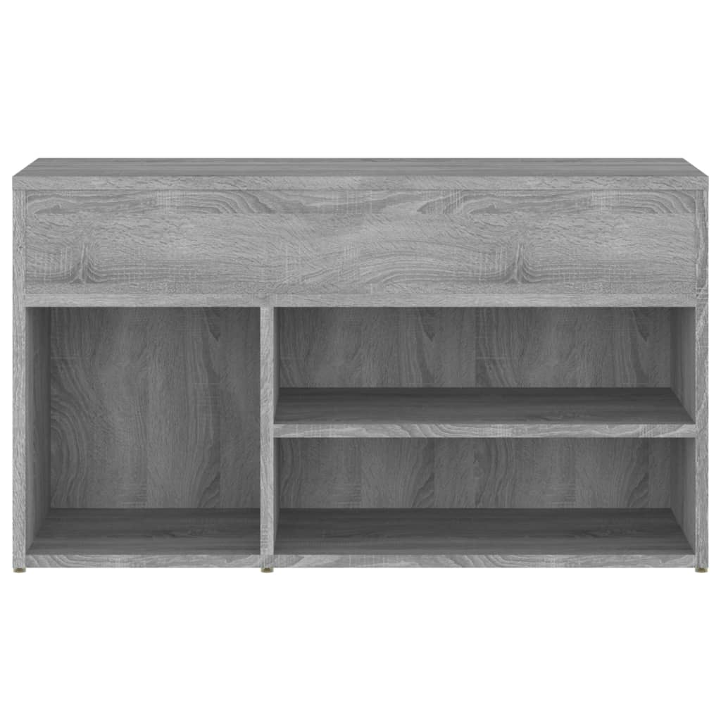 Schoenenbank 80x30x45 cm bewerkt hout grijs sonoma eikenkleurig - AllerleiShop