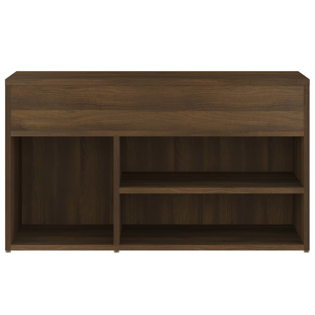 Schoenenbank 80x30x45 cm bewerkt hout bruin eikenkleur - AllerleiShop