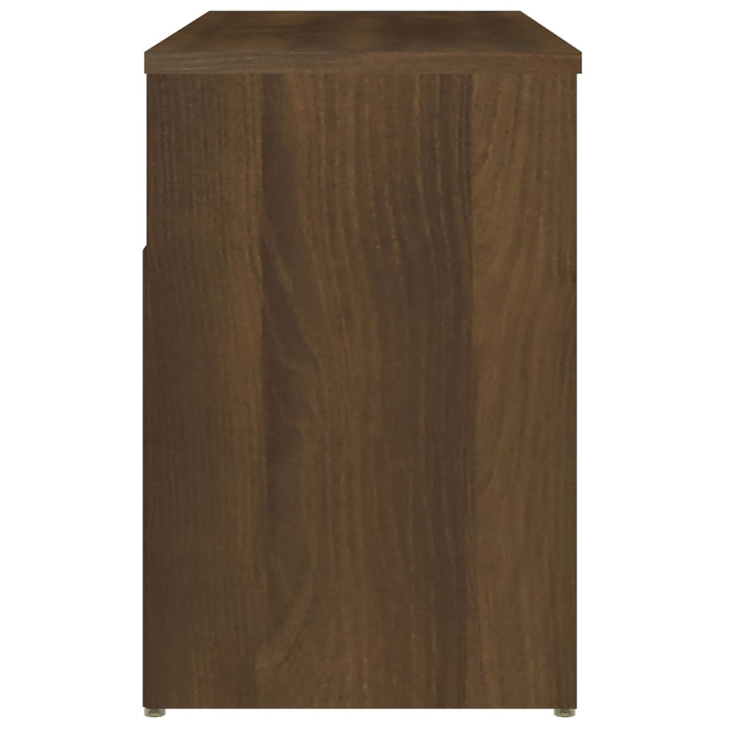 Schoenenbank 80x30x45 cm bewerkt hout bruin eikenkleur - AllerleiShop