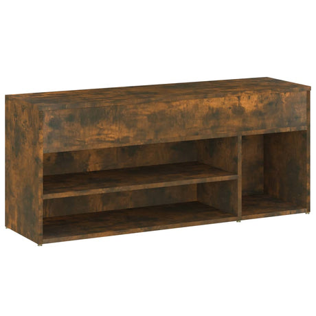 Schoenenbank 105x30x45 cm bewerkt hout gerookt eikenkleurig - AllerleiShop