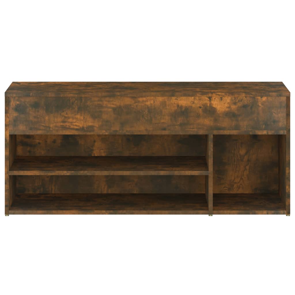 Schoenenbank 105x30x45 cm bewerkt hout gerookt eikenkleurig - AllerleiShop