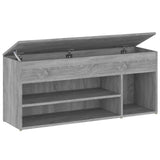 Schoenenbank 105x30x45 cm bewerkt hout grijs sonoma eikenkleur - AllerleiShop