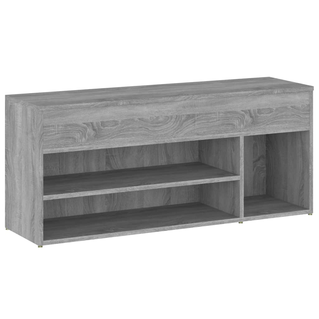 Schoenenbank 105x30x45 cm bewerkt hout grijs sonoma eikenkleur - AllerleiShop