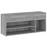 Schoenenbank 105x30x45 cm bewerkt hout grijs sonoma eikenkleur - AllerleiShop