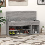 Schoenenbank 105x30x45 cm bewerkt hout grijs sonoma eikenkleur - AllerleiShop