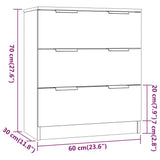 Dressoir 60x30x70 cm bewerkt hout grijs sonoma eiken - AllerleiShop