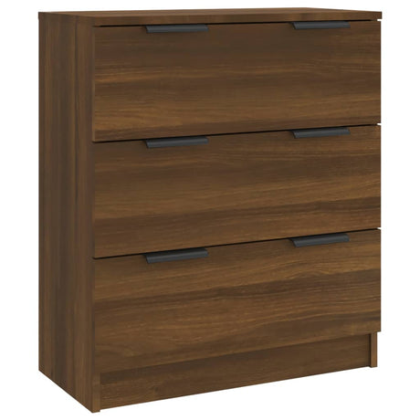 Dressoir 60x30x70 cm bewerkt hout bruin eikenkleur - AllerleiShop