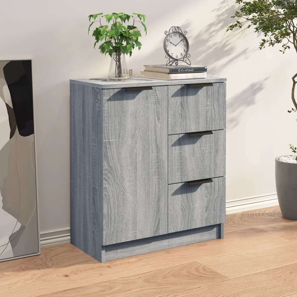 Dressoir 60x30x70 cm bewerkt hout grijs sonoma eiken - AllerleiShop