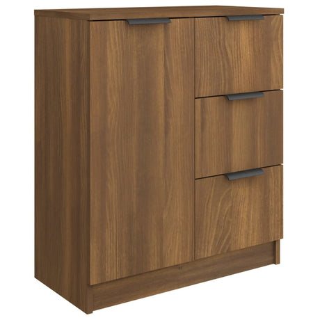 Dressoir 60x30x70 cm bewerkt hout bruin eikenkleur - AllerleiShop