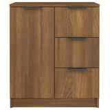 Dressoir 60x30x70 cm bewerkt hout bruin eikenkleur - AllerleiShop