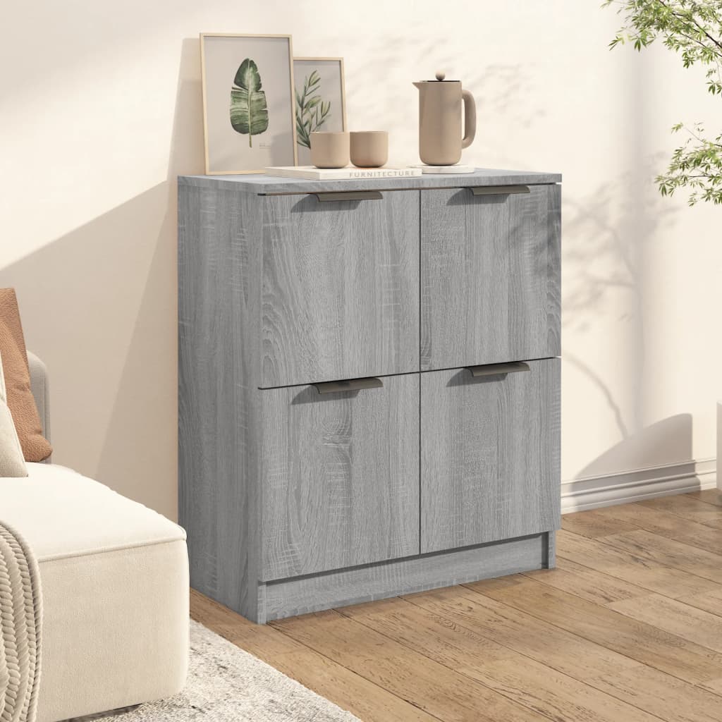 Dressoir 60x30x70 cm bewerkt hout grijs sonoma eiken - AllerleiShop