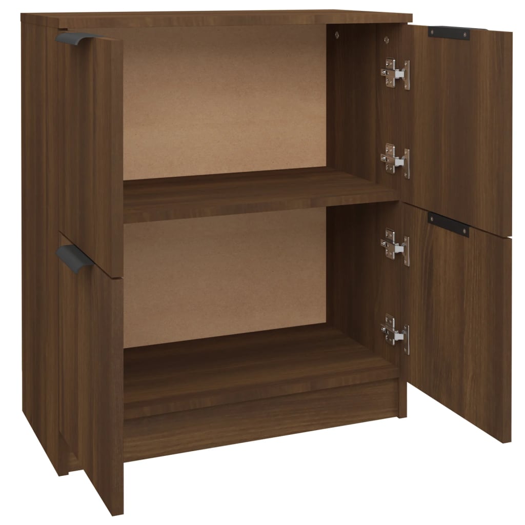 Dressoir 60x30x70 cm bewerkt hout bruin eikenkleur - AllerleiShop