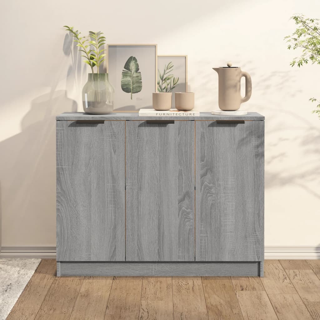 Dressoir 90,5x30x70 cm bewerkt hout grijs sonoma eikenkleurig - AllerleiShop