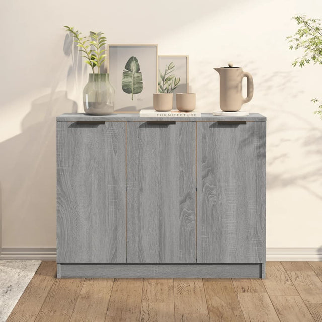 Dressoir 90,5x30x70 cm bewerkt hout grijs sonoma eikenkleurig - AllerleiShop