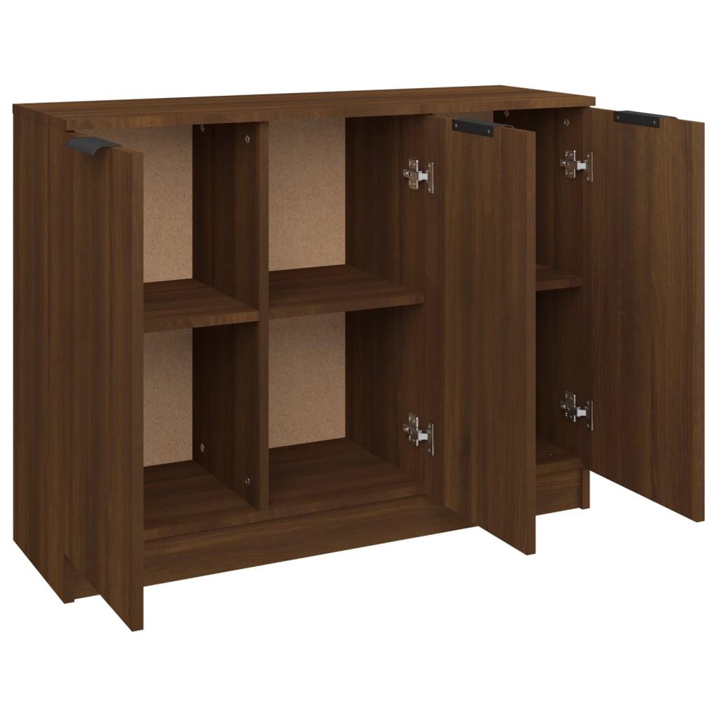 Dressoir 90,5x30x70 cm bewerkt hout bruin eikenkleur - AllerleiShop