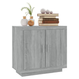 Dressoir 80x40x75 cm bewerkt hout grijs sonoma eikenkleurig - AllerleiShop