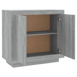 Dressoir 80x40x75 cm bewerkt hout grijs sonoma eikenkleurig - AllerleiShop