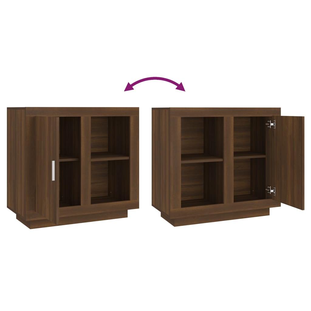 Dressoir 80x40x75 cm bruin eikenkleur - AllerleiShop