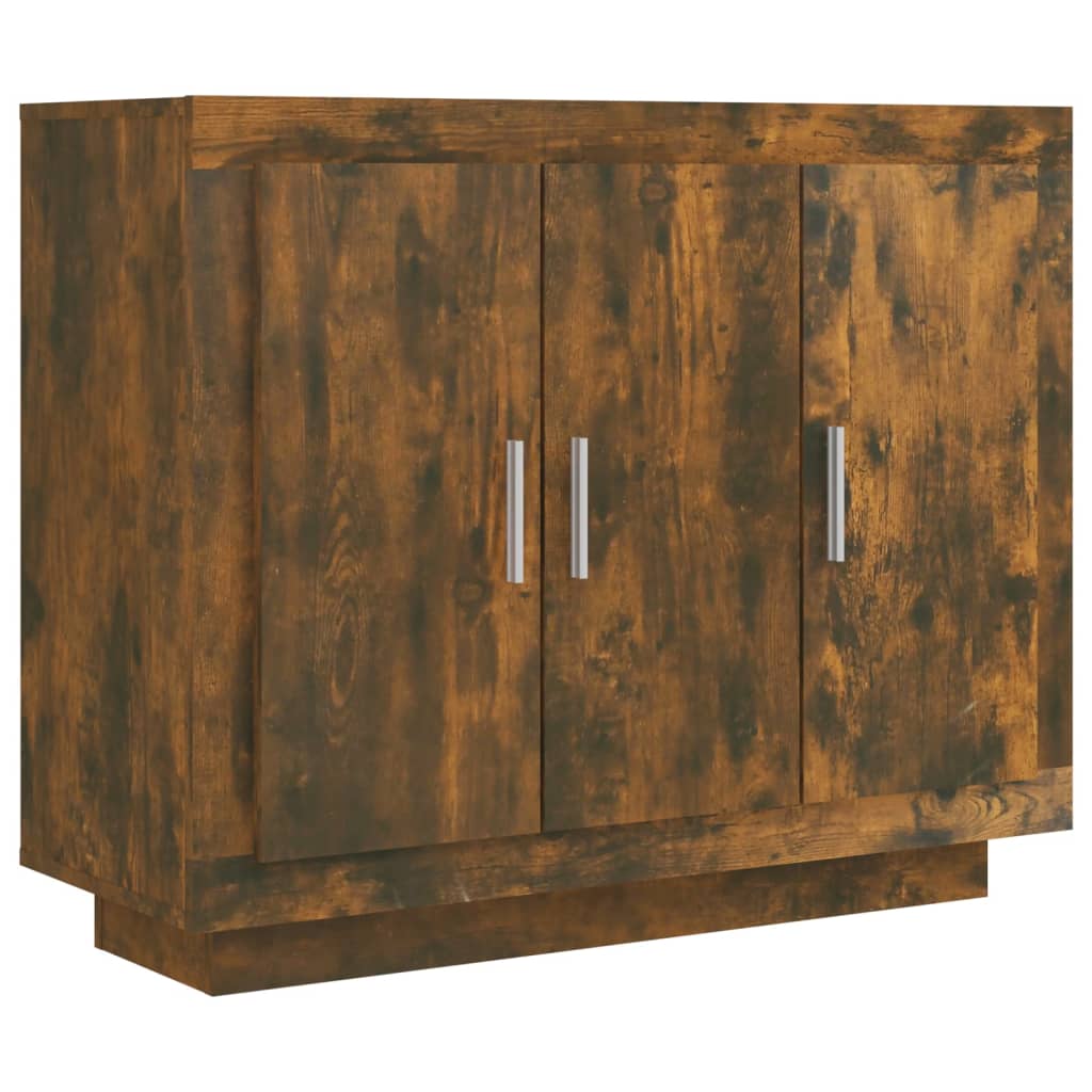 Dressoir 92x35x75 cm bewerkt hout gerookt eikenkleurig - AllerleiShop