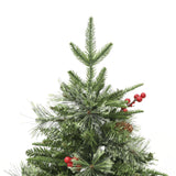 Kerstboom met LED en dennenappels 120 cm PVC en PE groen - AllerleiShop