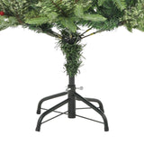 Kerstboom met LED en dennenappels 120 cm PVC en PE groen - AllerleiShop