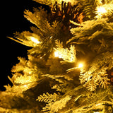 Kerstboom met LED en dennenappels 120 cm PVC en PE groen - AllerleiShop