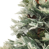 Kerstboom met LED en dennenappels 120 cm PVC en PE groen - AllerleiShop