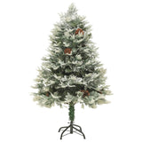 Kerstboom met LED en dennenappels 150 cm PVC en PE groen - AllerleiShop