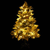 Kerstboom met LED en dennenappels 150 cm PVC en PE groen - AllerleiShop