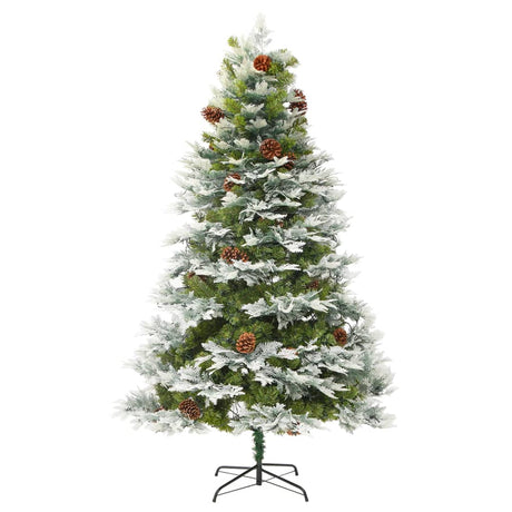 Kerstboom met LED en dennenappels 195 cm PVC en PE groen - AllerleiShop