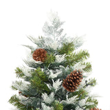 Kerstboom met LED en dennenappels 195 cm PVC en PE groen - AllerleiShop