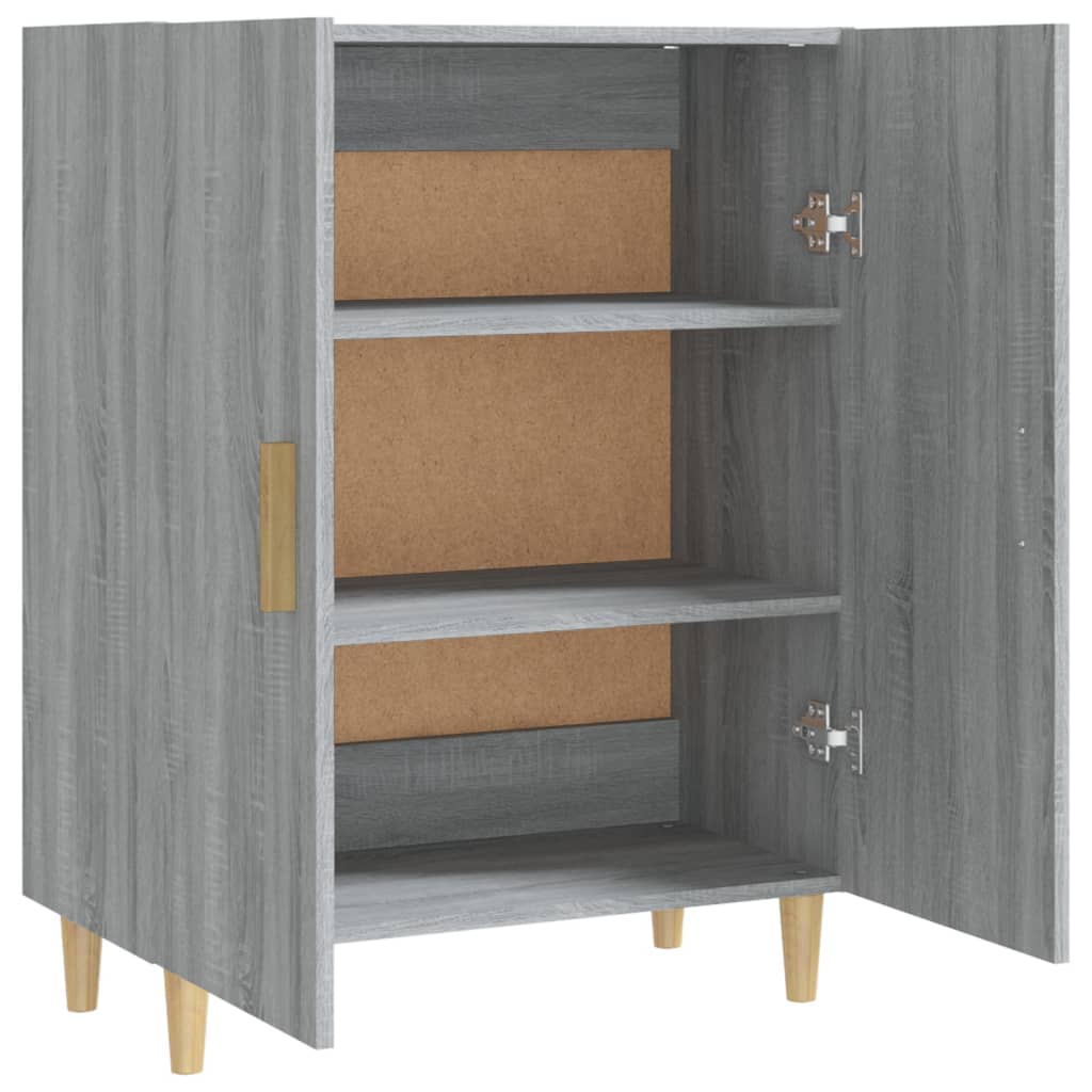 Dressoir 70x34x90 cm bewerkt hout grijs sonoma eikenkleurig - AllerleiShop