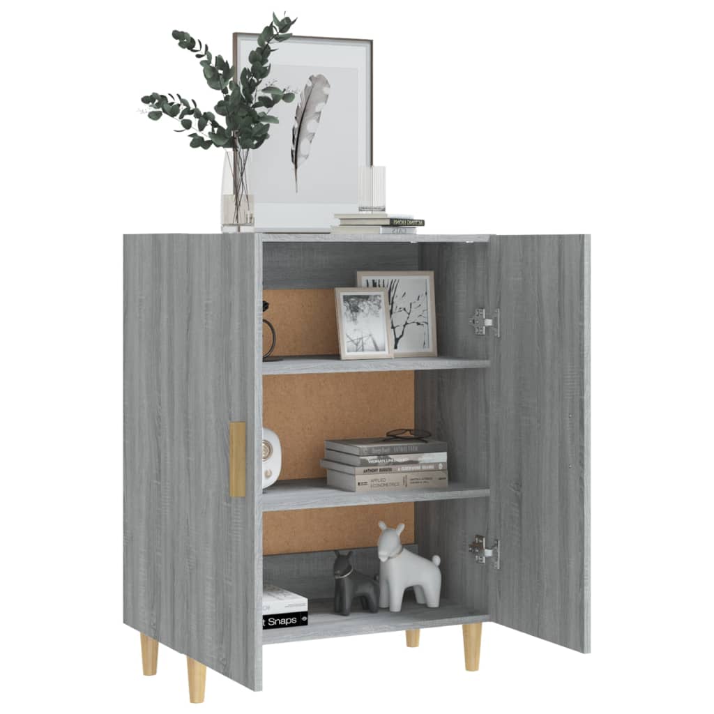 Dressoir 70x34x90 cm bewerkt hout grijs sonoma eikenkleurig - AllerleiShop