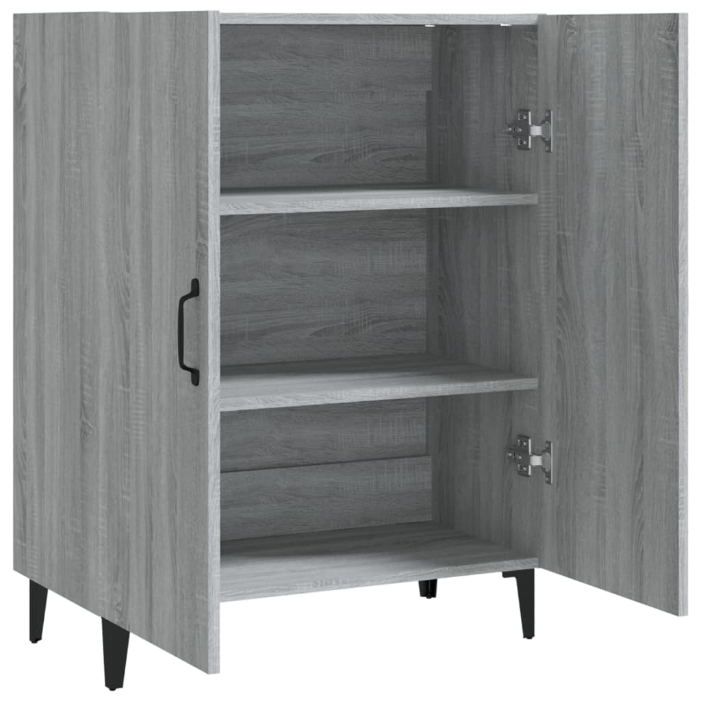 Dressoir 70x34x90 cm bewerkt hout grijs sonoma eikenkleurig - AllerleiShop