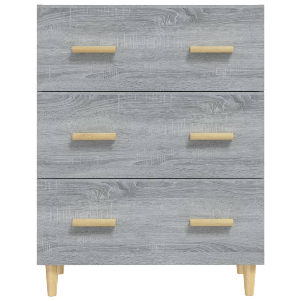 Dressoir 70x34x90 cm bewerkt hout grijs sonoma eikenkleurig - AllerleiShop