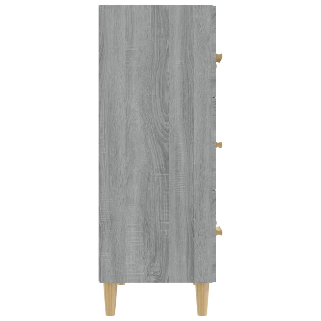 Dressoir 70x34x90 cm bewerkt hout grijs sonoma eikenkleurig - AllerleiShop