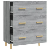 Dressoir 70x34x90 cm bewerkt hout grijs sonoma eikenkleurig - AllerleiShop