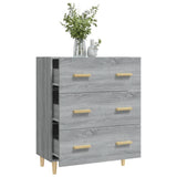 Dressoir 70x34x90 cm bewerkt hout grijs sonoma eikenkleurig - AllerleiShop