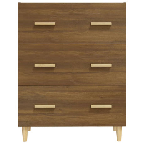 Dressoir 70x34x90 cm bewerkt hout bruin eikenkleur - AllerleiShop