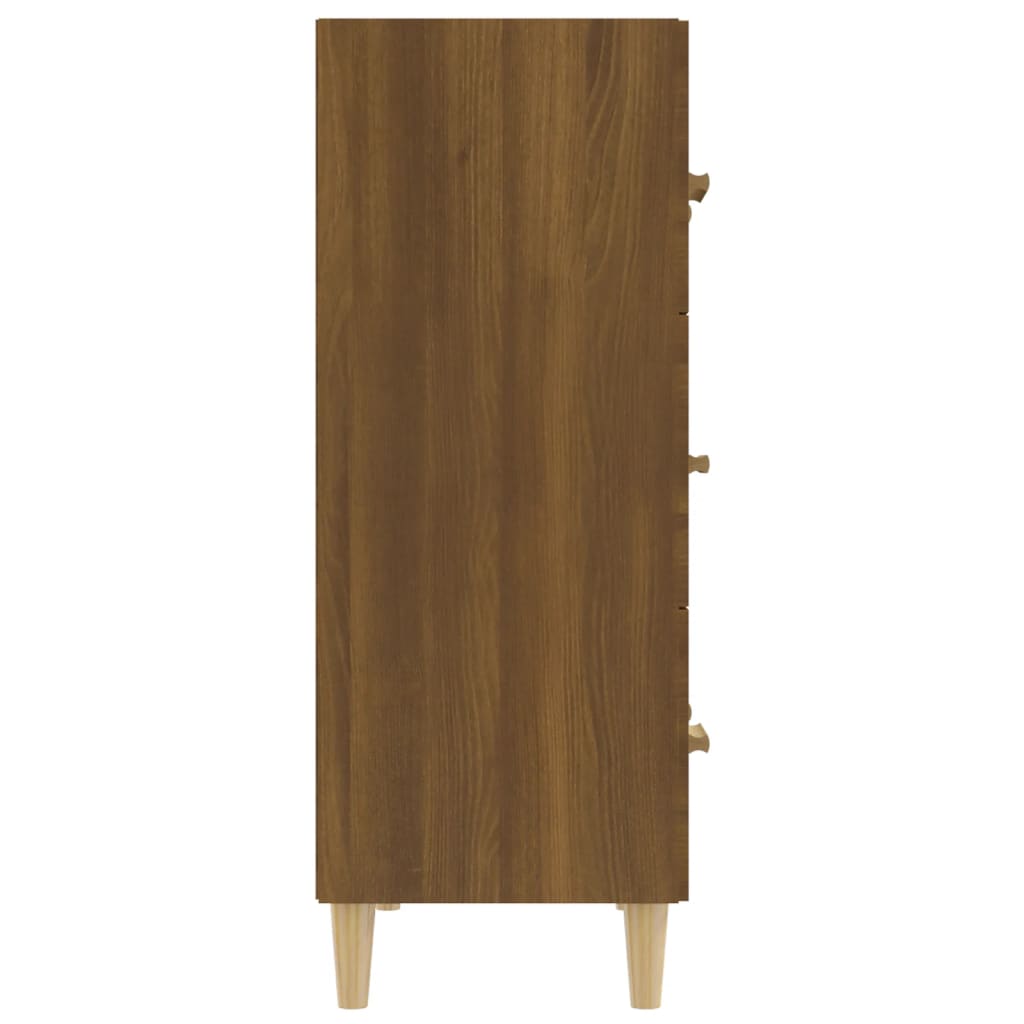 Dressoir 70x34x90 cm bewerkt hout bruin eikenkleur - AllerleiShop