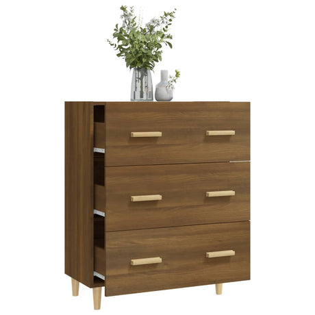 Dressoir 70x34x90 cm bewerkt hout bruin eikenkleur - AllerleiShop