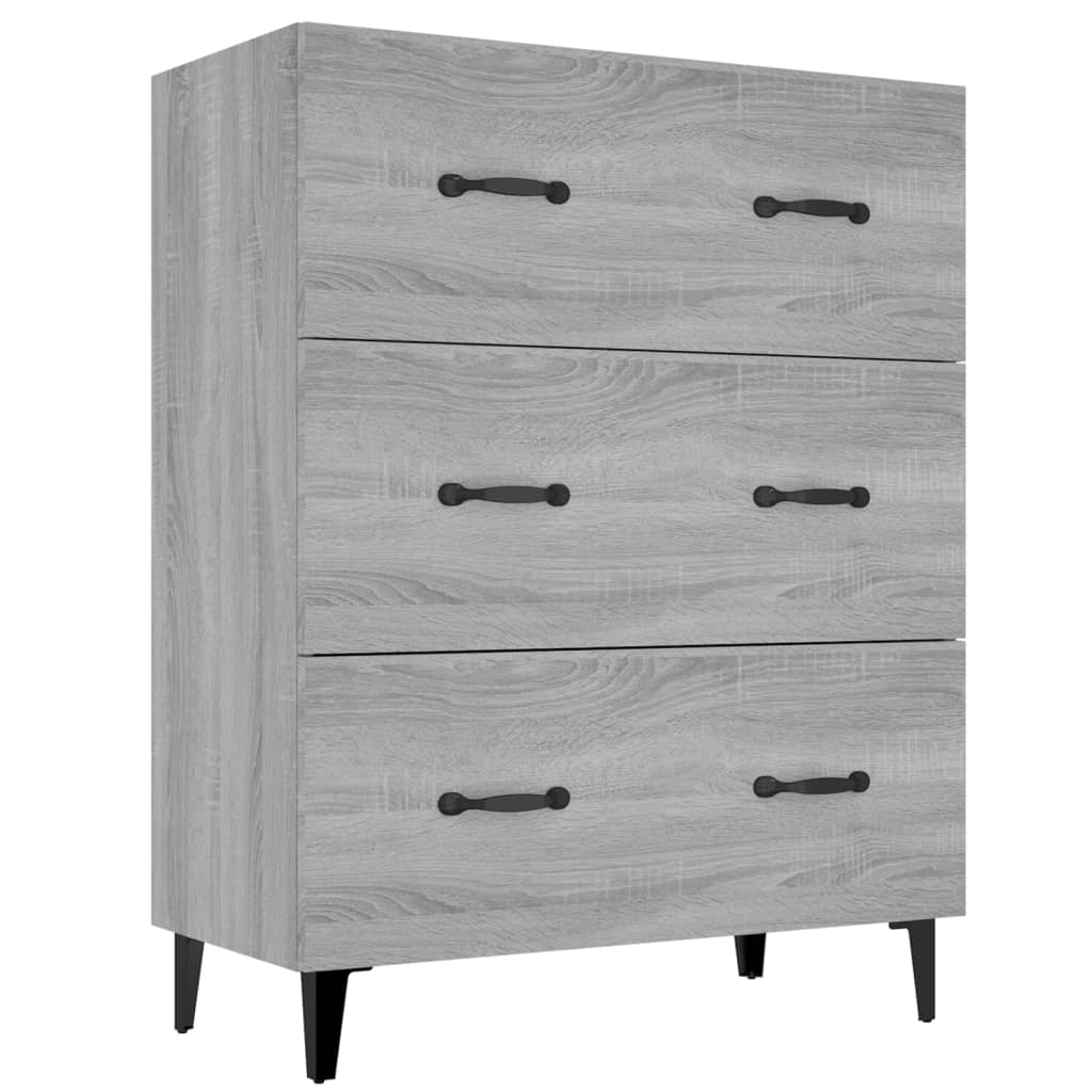 Dressoir 69,5x34x90 cm bewerkt hout grijs sonoma eikenkleurig - AllerleiShop